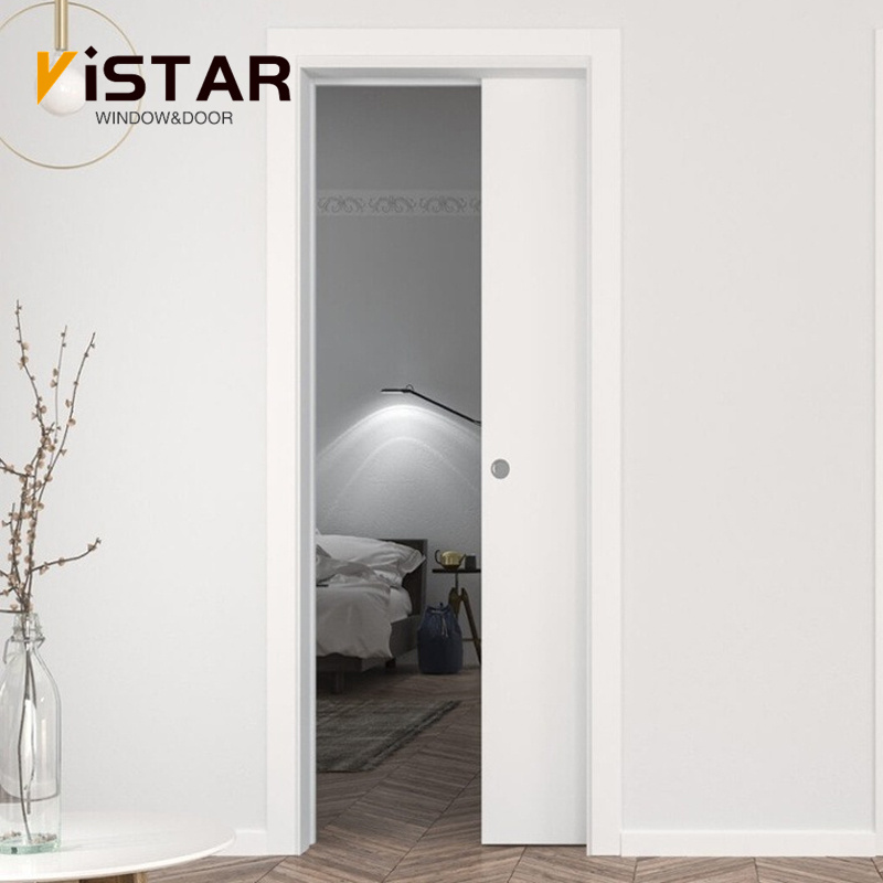 Popular Bedroom Solid Secret Door Wooden Sliding Pocket Door