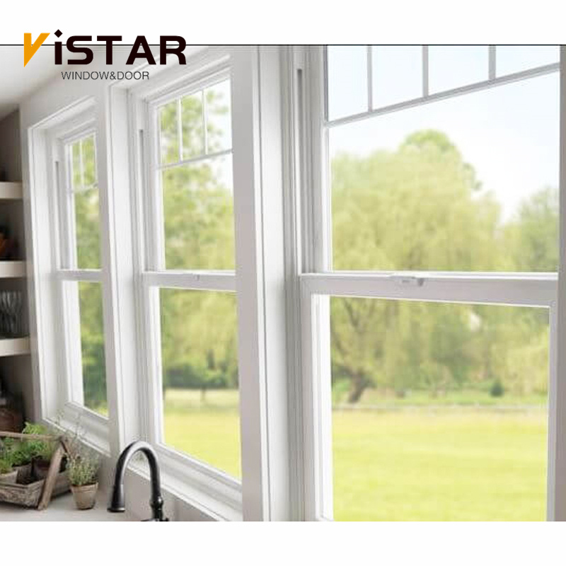 Residential Vertical Sliding Black Aluminum Single and Double Hung Windows