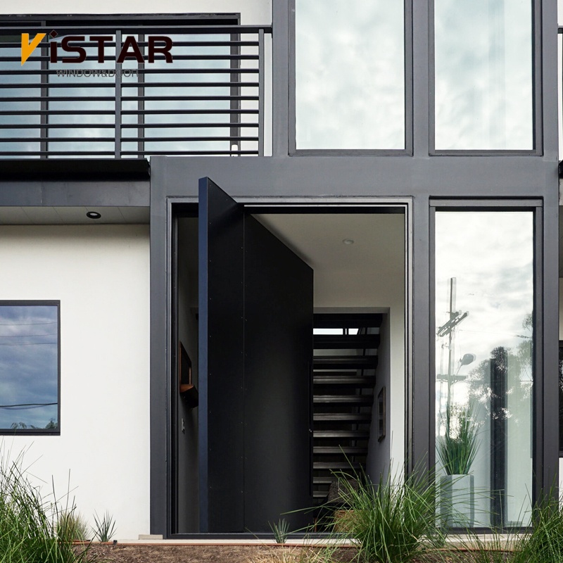Luxury Security Pivot Door Latest Design American Style Made of Aluminium