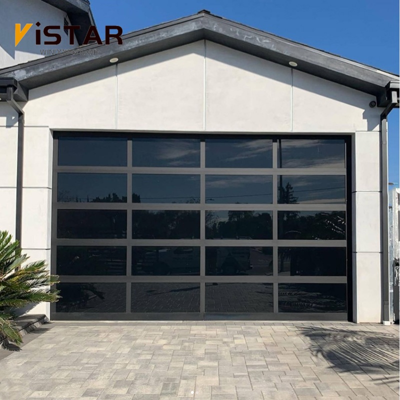 Aluminum Automatic Tempered Plexiglass Overhead Garage Doors